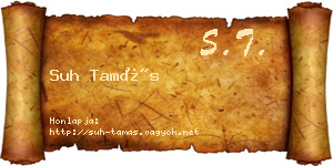 Suh Tamás névjegykártya